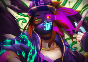 Digital Graphic Art Kda Akali Wallpaper