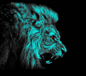 Digital Painting For 3d Lion Background Wallpaper