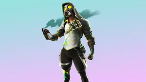 Digital Poster Man Wearing Gas Mask Wallpaper