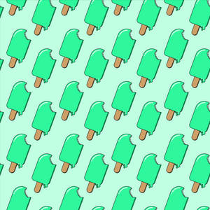 Digitally Illustrated Ice Cream On Stick Wallpaper