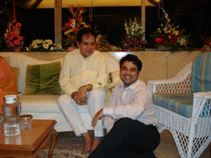 Dilip Kumar With Raja Kaasheff Wallpaper