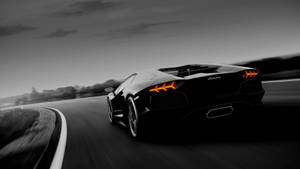 Dim Black Lamborghini Wallpaper