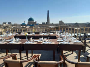 Dine In Luxury - Traditional Dining Area In Khiva Wallpaper