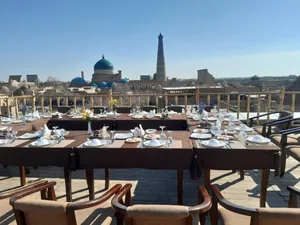 Dine In Luxury - Traditional Dining Area In Khiva Wallpaper