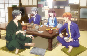 Dining Table Fruits Basket 2019 Wallpaper