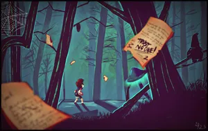 Dipper Pines Horror Forest Wallpaper