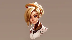Discerning And Heroic: Mercy From Overwatch Wallpaper
