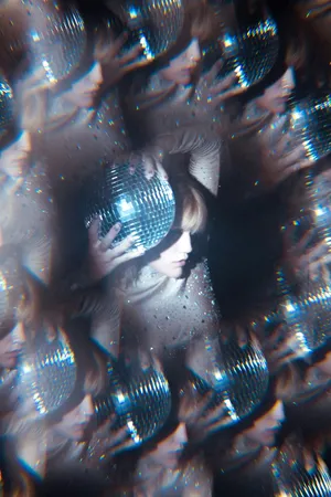 Disco Ball Reflections Portrait Wallpaper