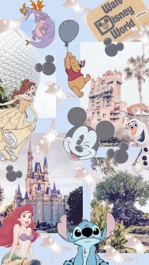 Disney Collage Aesthetic Wallpaper.jpg Wallpaper