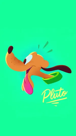 Disney Pluto Neon Green Wallpaper