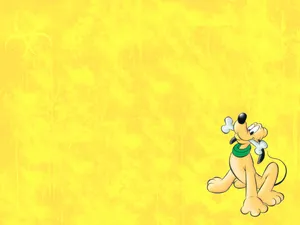 Disney Pluto With Bone Wallpaper