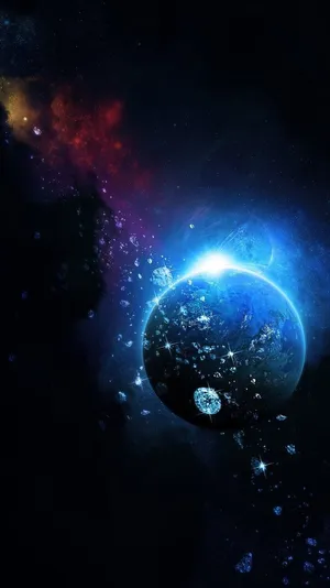 Distant Planet Space Background Wallpaper