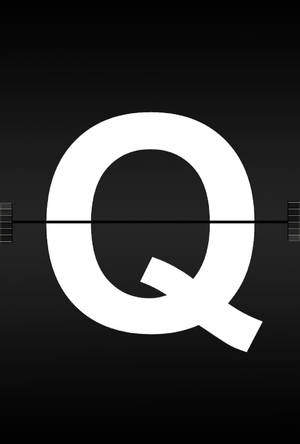 Distinctive White Letter Q Against A Contrasting Black Background. Wallpaper