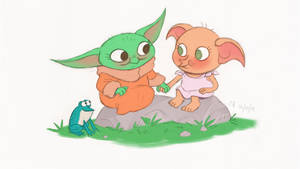 Dobby And Yoda Crossover Fanart Wallpaper