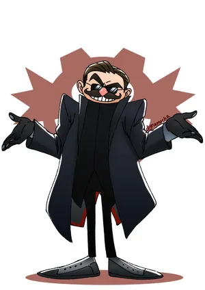 Doctor Eggman In Black Suit Wallpaper