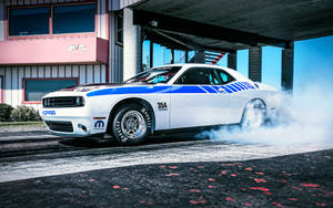 Dodge Challenger With Custom White Paint Wallpaper