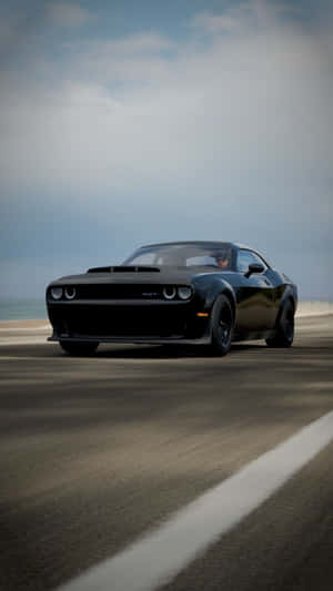 Dodge Hellcat At Road Wallpaper