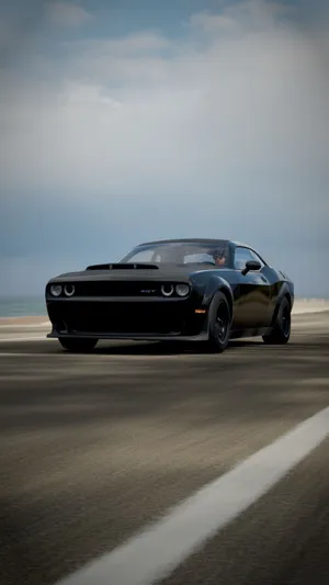 Dodge Hellcat At Road Wallpaper