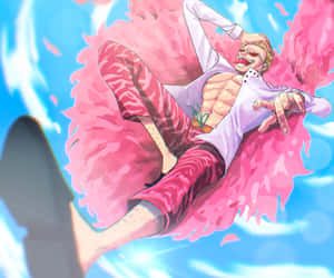 Doflamingo Recliningin Pink Feathers Wallpaper