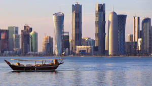 Doha City Boat River Wallpaper