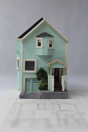 Dollhouse Teal Tour Wallpaper