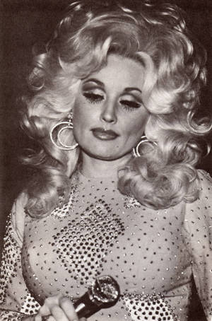 Dolly Parton Greyscale Photograph Wallpaper