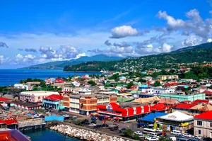 Dominica Colorful Houses Wallpaper