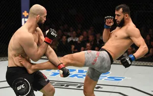 Dominick Reyes Kicking Volkan Oezdemir Wallpaper
