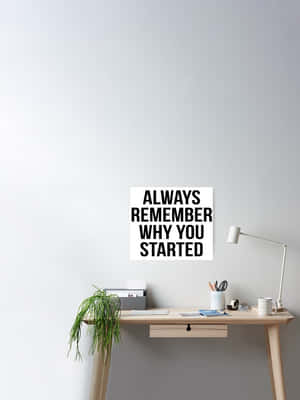 Don't Forget Why You Started, It's Never Too Late. Wallpaper