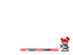 Don't Touch My Computer Cute Bear Wallpaper