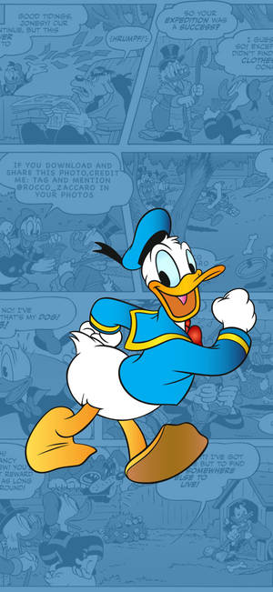 Donald Duck Comic Illustration Wallpaper