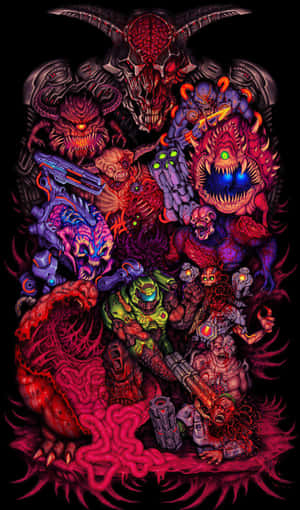Doom Eternal Iphone Screen Display Wallpaper