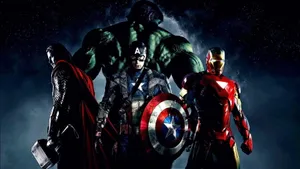 Dope Avengers Thor, Iron Man, Hulk And Captain America Wallpaper