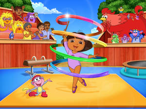 Dora The Explorer Gymnastics Adventure Wallpaper