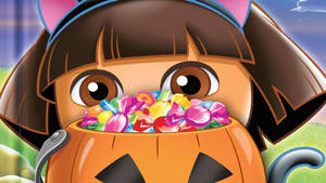 Dora The Explorer Say Boo Cover Wallpaper