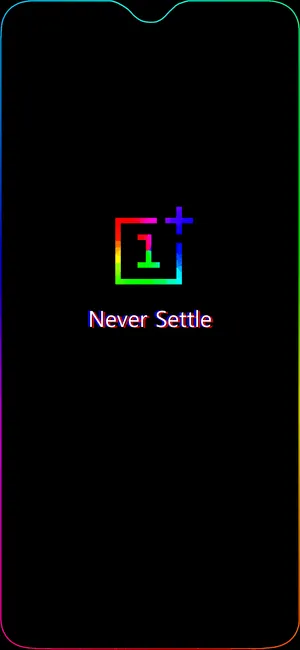 Dot Notch One Plus Never Settle Wallpaper