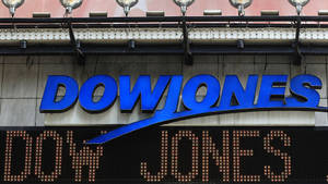 Dow Jones Blue Signage Wallpaper