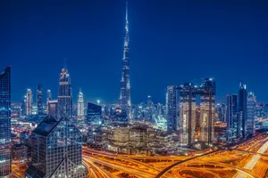 Downtown Dubai At Night Wallpaper