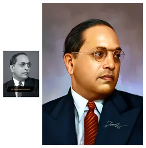 Dr Babasaheb Ambedkar Side-by-side Photo Wallpaper