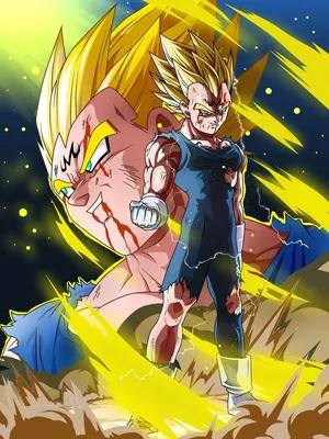 Dragon Ball Majin Vegeta Smile Digital Art Wallpaper