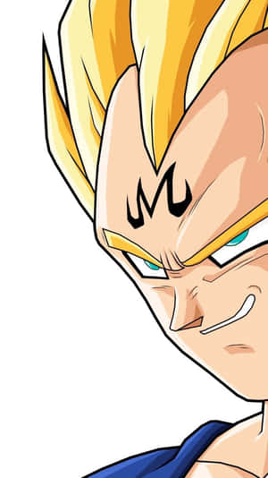 Dragon Ball Majin Vegeta Smile White Background Wallpaper