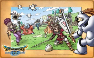 Dragon Quest Ix Party Combat Wallpaper