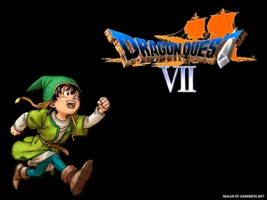 Dragon Quest Vii Hero Black Background Wallpaper