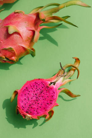 Dragonfruit Pink Fruit Food Photography Wallpaper