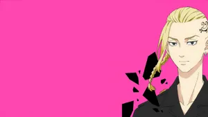 Draken Tokyo Revengers Pink Background Wallpaper