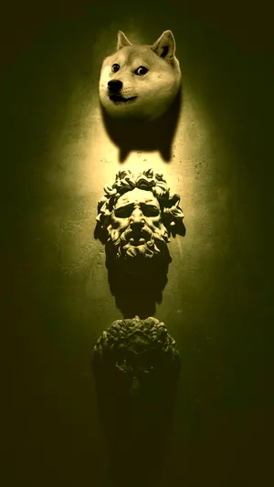 Dramatic Doge Head Wallpaper