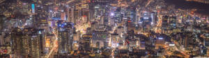Dramatic Panoramic Night Cityscape Wallpaper