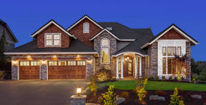 Dream Home Surrounded By Green Scenery Wallpaper