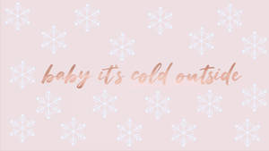 Dreamy Pink Snowflakes - A Perfect Christmas Aesthetic For Desktop Wallpaper