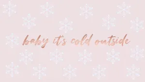Dreamy Pink Snowflakes - A Perfect Christmas Aesthetic For Desktop Wallpaper